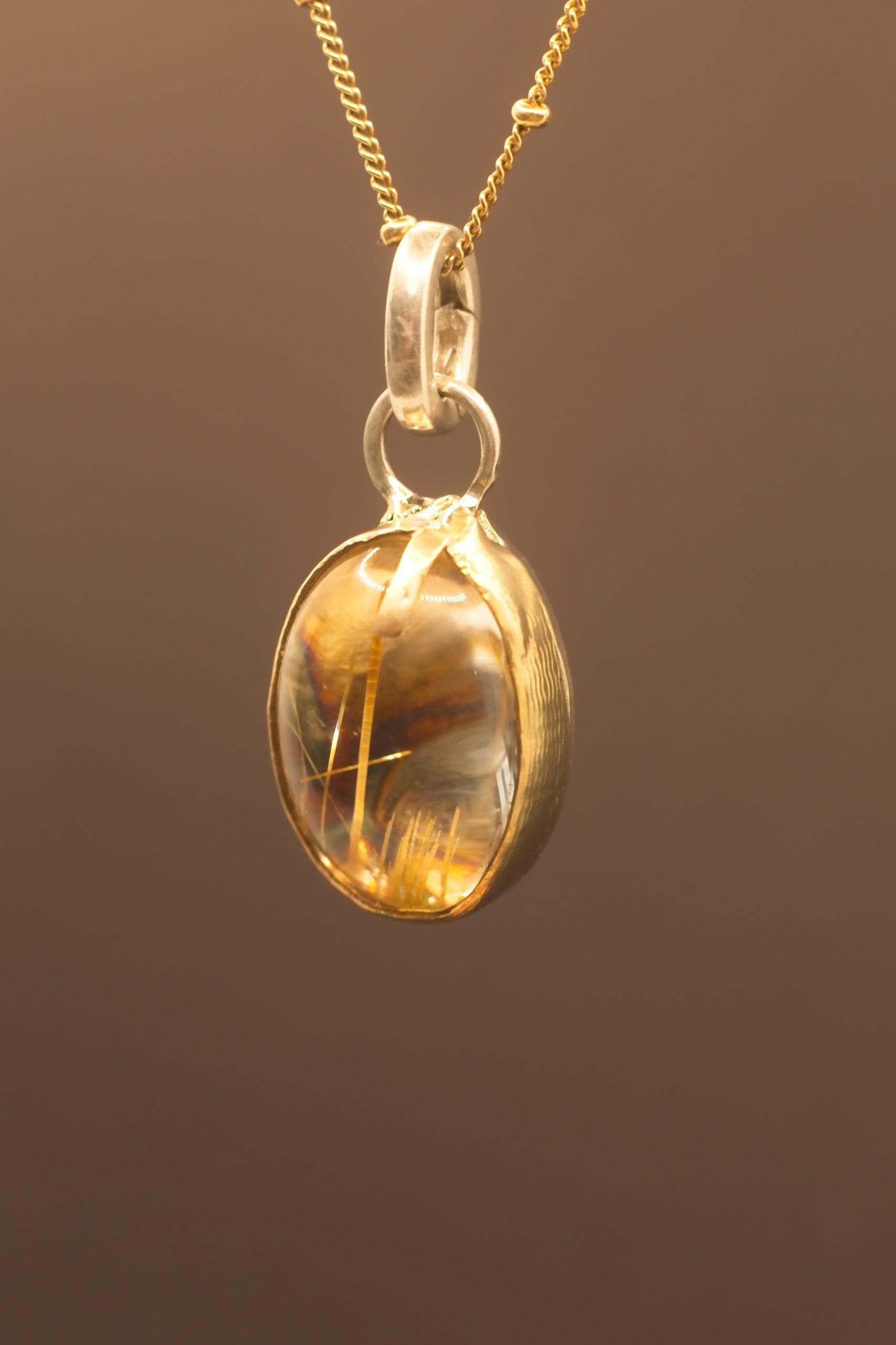 The Golden Illuminator: Rutile Quartz Pendant - Image 8