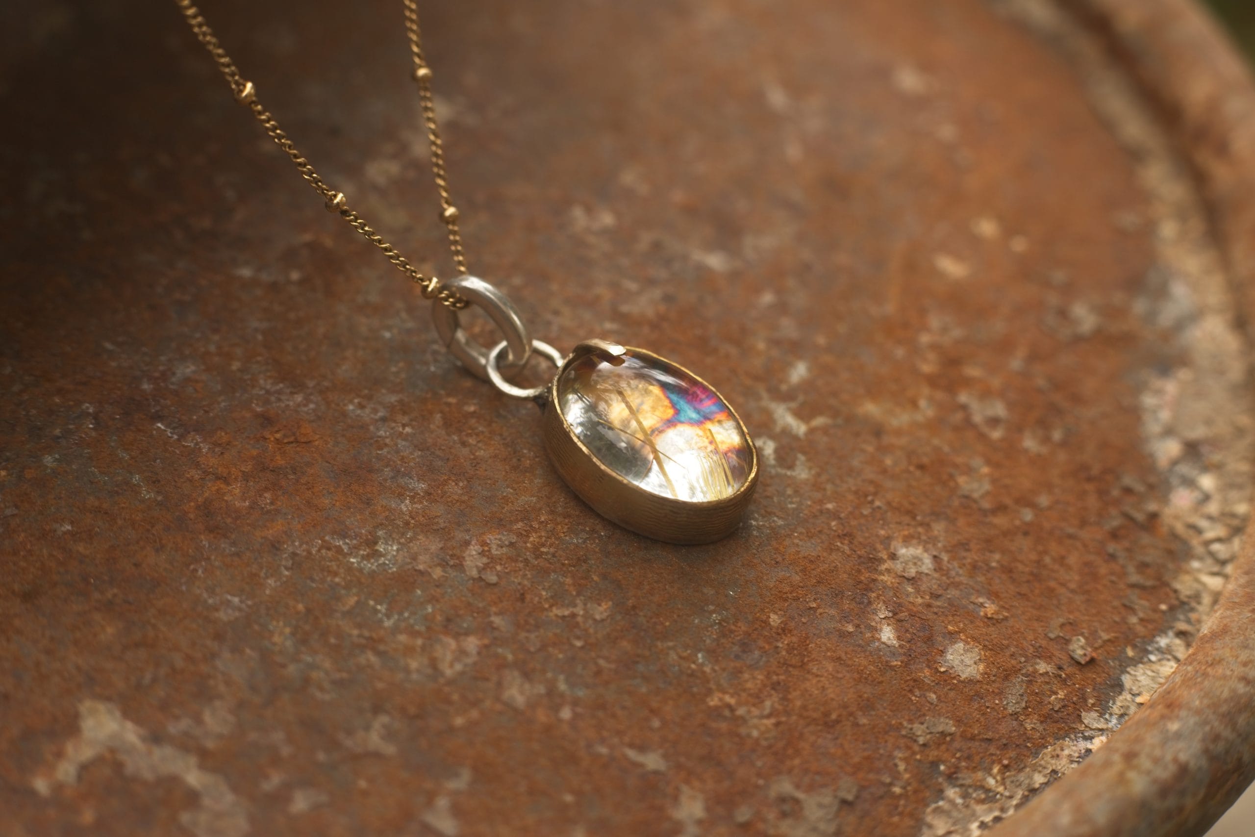 The Golden Illuminator: Rutile Quartz Pendant - Image 4