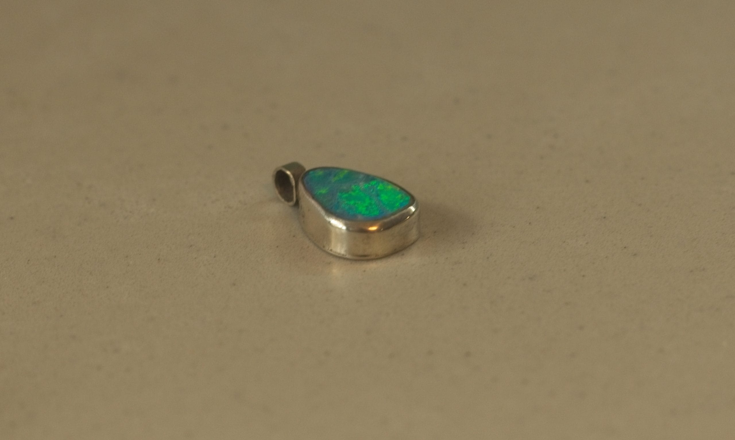 Opal Doublet & Silver Drop Pendant - Image 6
