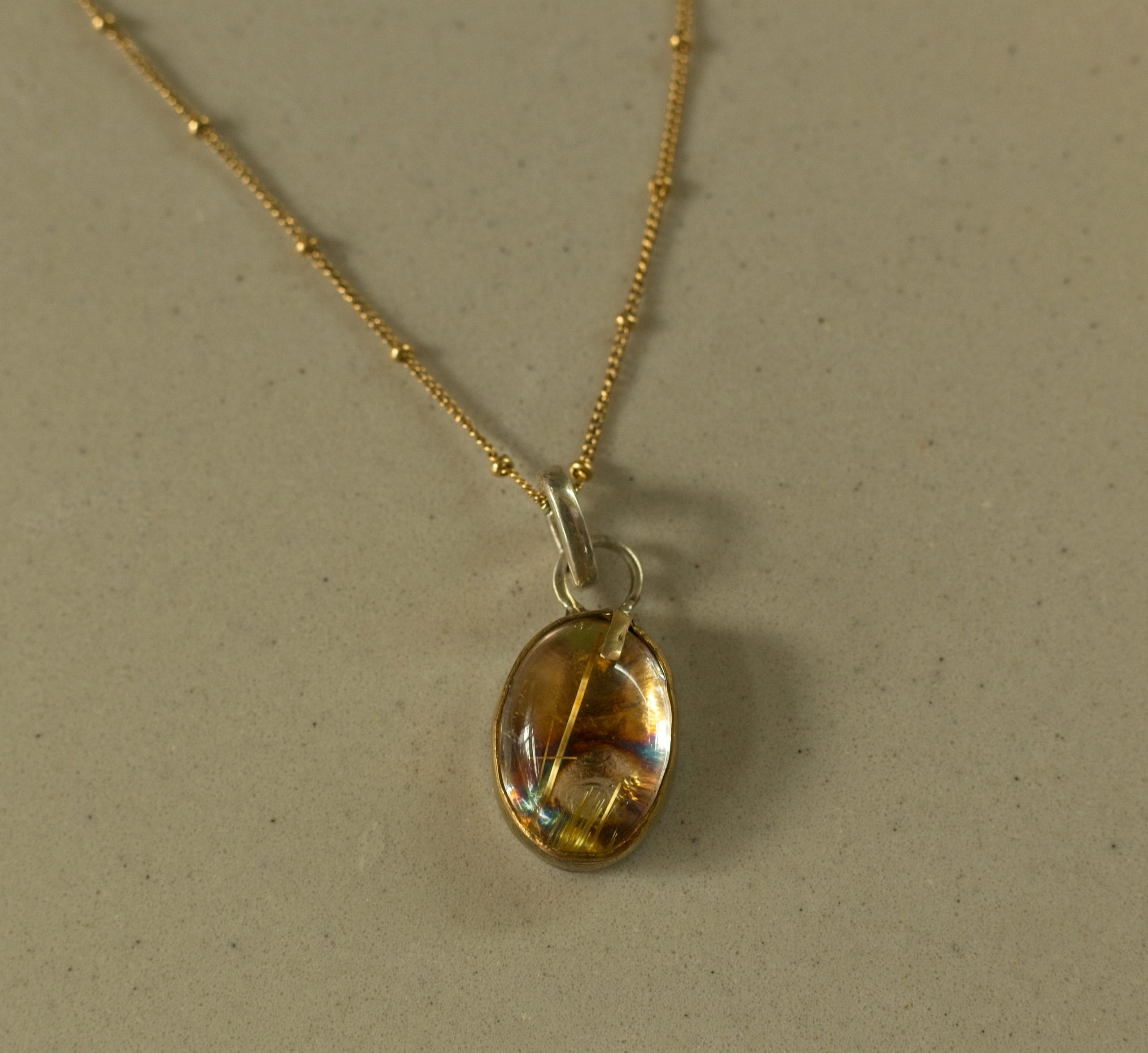 The Golden Illuminator: Rutile Quartz Pendant - Image 3