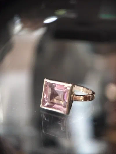 Custom pink amethyst ring