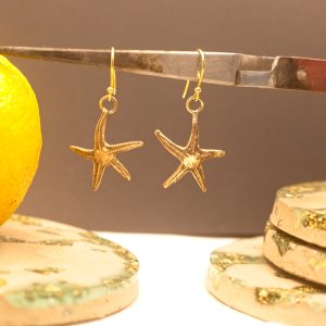 Golden Bronze Starfish Earrings