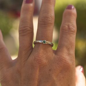 Molten Moss Emerald Band