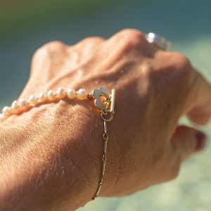 Pearl & Gold Statement Bracelet