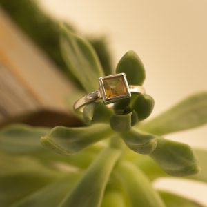 Modern Sol Citrine Ring