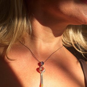 Ametrine & Gold 'Keum-Boo' Bar Necklace