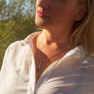 Green Onyx Bar Pendant