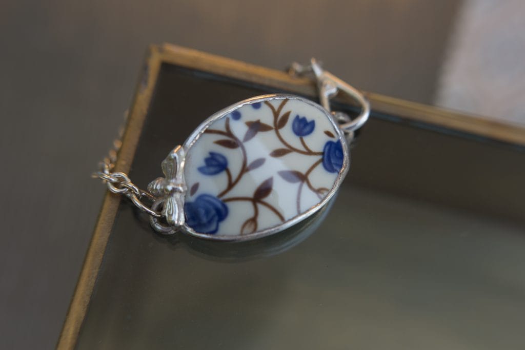 bracelet, pottery, keepsake, silver