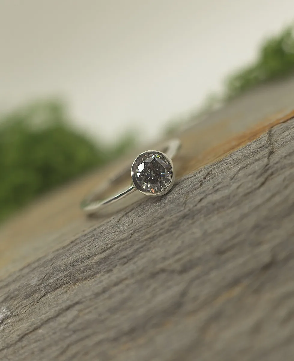 moissanite, ring, 1ct